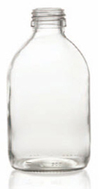120 ml siroopfles, helder, type 3 geblazen glas